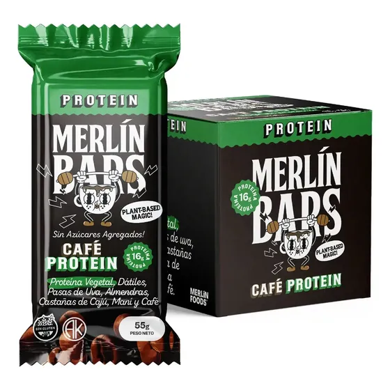 Caja 14 Barritas Proteicas Café Merlín Bars