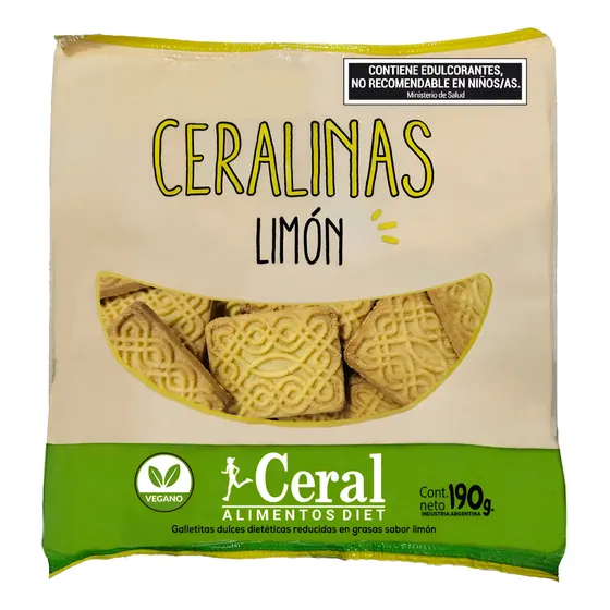 Galletitas Ceralinas Limón Ceral Sin Azúcar Agregada 180g