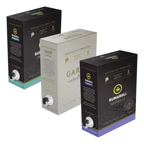 Set X3 Aceite Oliva Ve Rumaroli + Garbo 2l Varietales Caja
