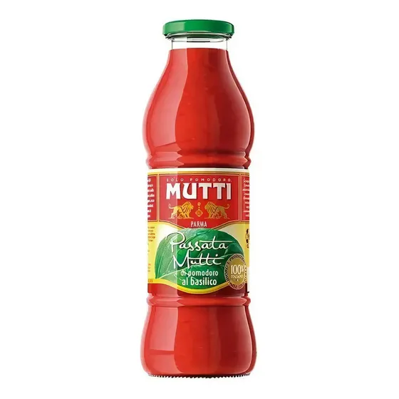 Mutti Passata Con Basilico 400g (puré De Tomate C/ Albahaca)