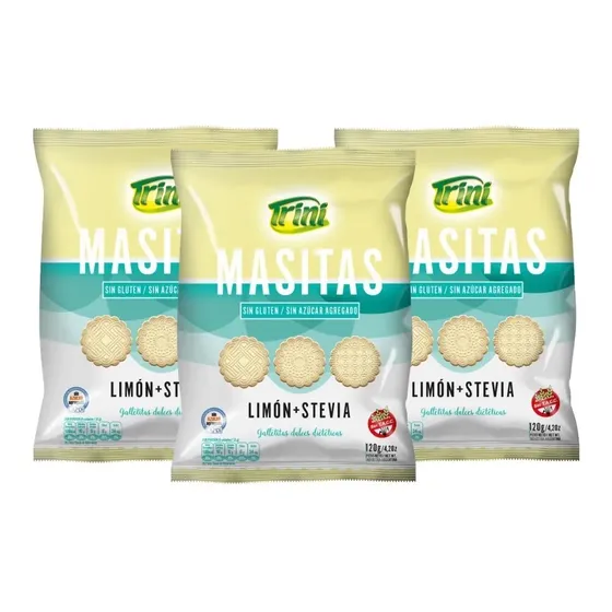 Galletas De Limón Sin Azúcar Trini X120g (3 Unidades)