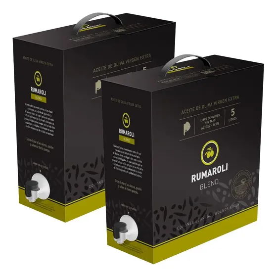 Set X2 Aceite De Oliva Virgen Extra Rumaroli 5l Blend Caja