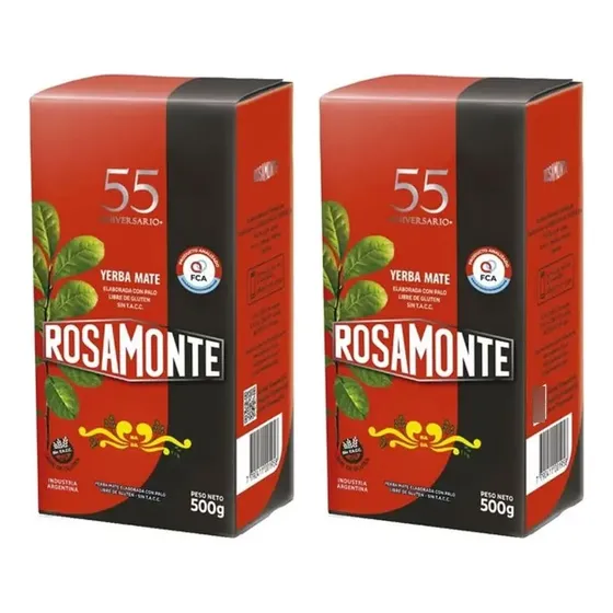 Yerba Rosamonte Especial Aniversario 55 500gr Pack X2u