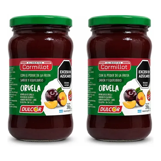 Mermelada Familiar Ciruela Light Cormillot X 390 G. X2