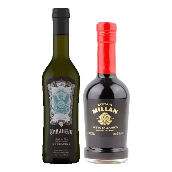 Aceite De Oliva Coraggio Arbequina + Aceto Millan 250ml