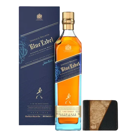 Whisky Johnnie Walker Blue Label + Billetera Regalo Quirino2