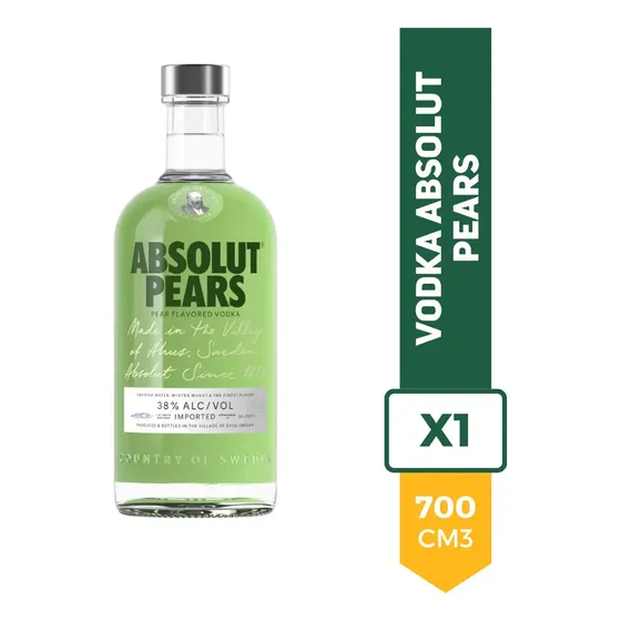 Vodka Absolut Suecia Botella De 700 Ml Los Sabores Sabor Pears