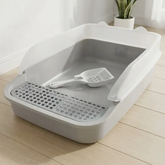 Litera Arenero Bandeja Abierta Sanitario P/ Gatos Con Pala