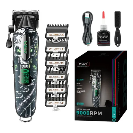 Máquina Corta Pelo Pro Vgr V-279 Metal Cuchillas Dlc 9000rpm - Verde