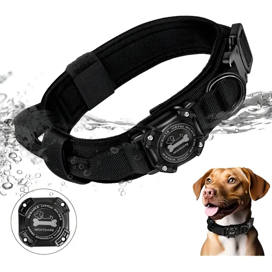 Collar Para Perros Porta Airtag Tag Guardian Impermeable