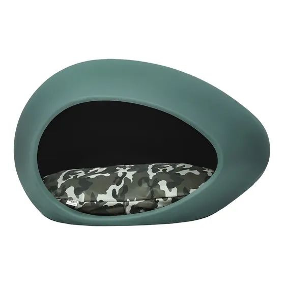 Cama Para Perros Moises Colchon Almohadon Cucha Eggys Chica Color Verde militar