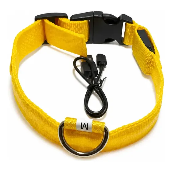 Collar Para Perros Gatos Ajustable Con Luz Led 3 Modos Luz