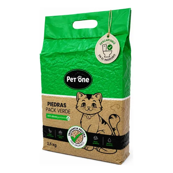 Piedras Sanitarias De Tofu Pet One 2,5 Kg