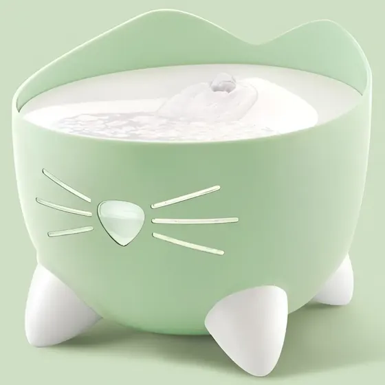 Bebedero Fuente Catit Pixi 2.5 Lts Para Gatos Automatico K9 Color Verde Claro