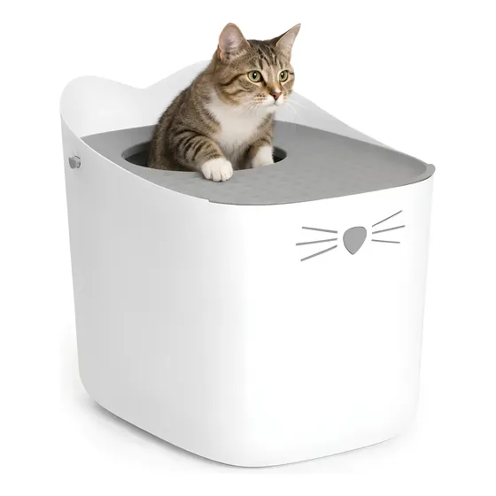 Litera Gato Apertura Superior Pixi Box Catit Baño Cerrado