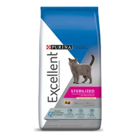 Alimento Excellent Sterilized para gato adulto sabor pollo y arroz