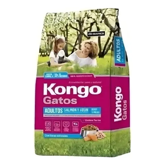 Alimento Kongo Gato Natural Adulto Salmon Y Atun 15 Kg