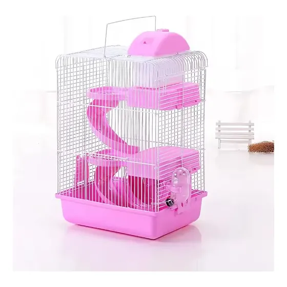 Jaula Hamster 3 Pisos Extra Grande Casa Rueda Bebedero