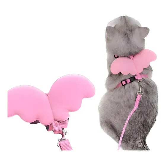 Pretal Arnes Alitas Regulable Con Correa Para Gatos Mascotas