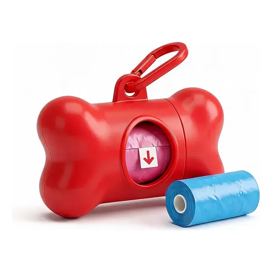 Bolsitas Para Perros + Huesito Dispensador Bolsas Sanitarias
