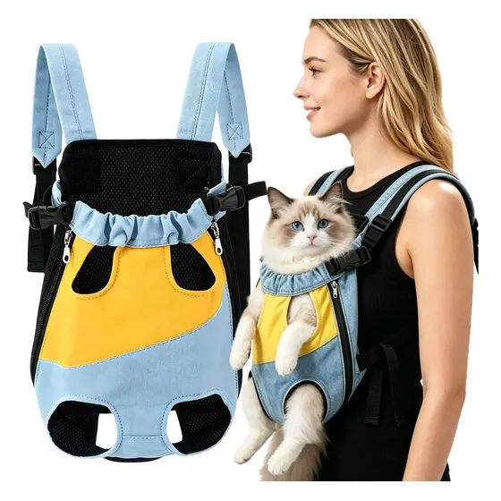 Bolso Mochila Morral Tipo Canguro Transportadora Para Gatos