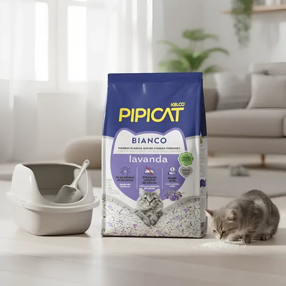 Piedras Sanitarias Pipicat Bianco Lavanda Para Gatos