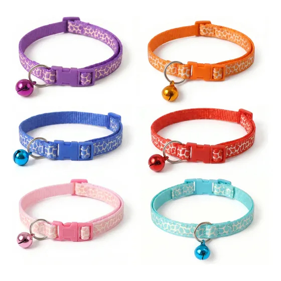 Collar Para Gatos Y Perros Ajustable Cascabel - Kit Jirafa
