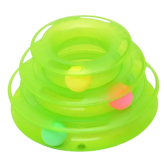 Juguete Torre Interactivo Para Gatos 3 Pelotas 3 Niveles