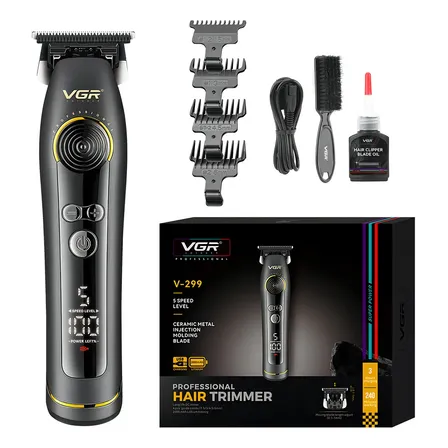 Cortadora Pelo Vgr V-299 Pro 7000rpm Cuchilla Alta Precisión Negro