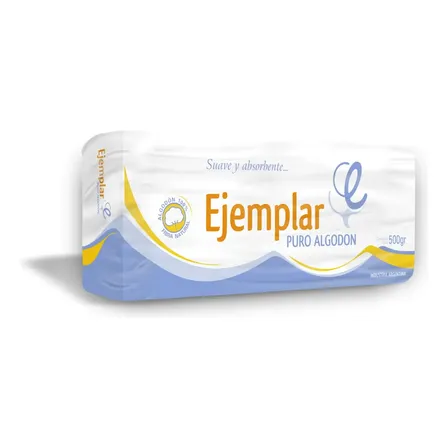 Algodón Hidrófilo Plegado Ejemplar X 500 Grs Suave Absorbente Puro Algodón natural Para Uso Profesional Y Domestico Multiproposito Compacto Y Uniforme Para Clinicas Consultorios Farmacias