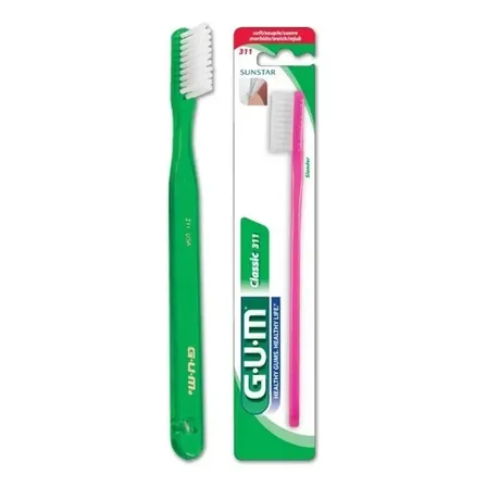 Gum Classic 311 Cepillo De Dientes Suave Plano 3 Hileras