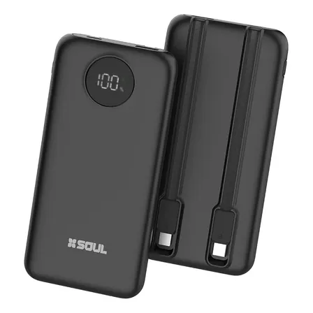 Cargador Portatil Power Bank 10000mah Carga Rápida Con Cable