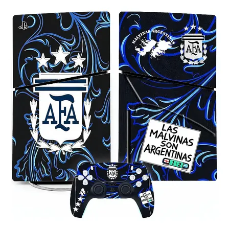 Skin Consola + 2 Joystick Compatible Con Ps5 - Argentina Afa 26