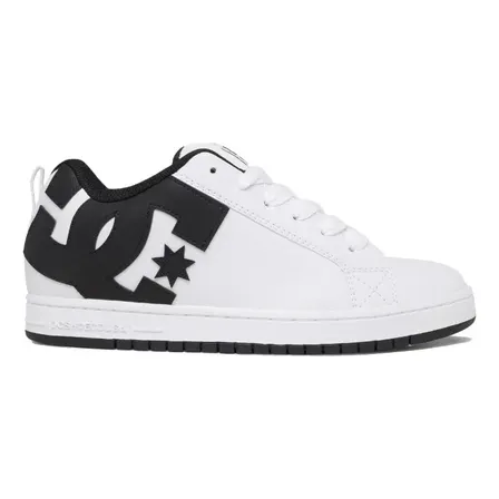Zapatilla Dc Shoes Hombre Ancho Court Graffik (wlk) Blanco Liso 10 Us
