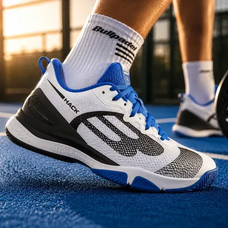 Zapatillas De Pádel Bullpadel Hack Blancas Blanco Liso 43.5 Ar