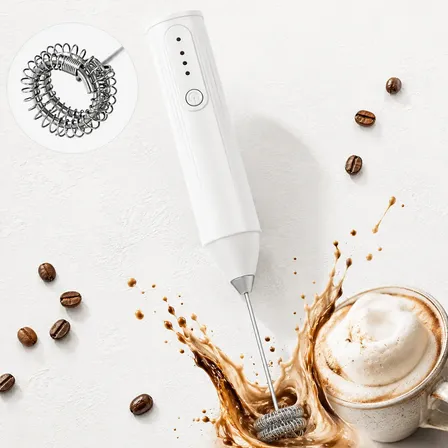 Batidor Eléctrico Portátil Usb Espumadora Leche Blanco