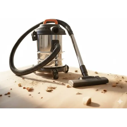 Aspiradora Mti De Tacho 20l Polvo Liquido Acero Inoxidable Color Plateado