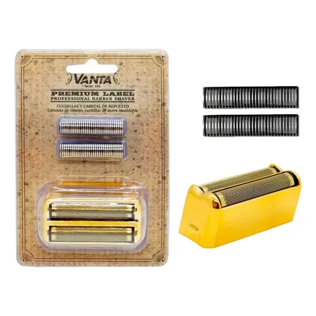 Vanta Repuesto 101 Cabezal + Cuchillas Shaver Dorado 12c Dorado
