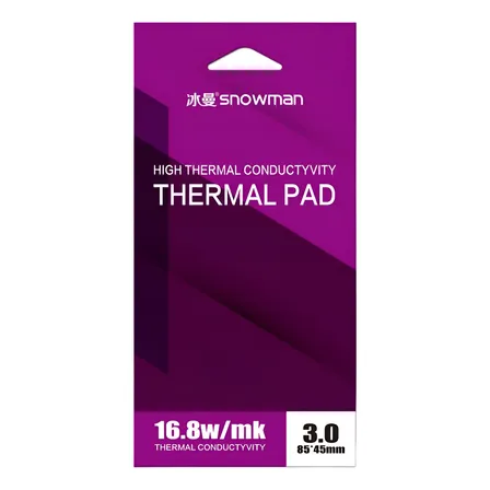 Pad Térmico Thermal Pad Snowman 85x45x3.0mm 16.8w/mk Gris Gris Oscuro