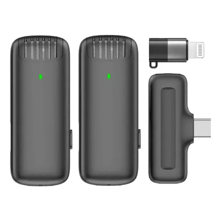 Megan Tech J13 Microfono Inalambrico Compatible iPhone Celular Corbatero Color Negro