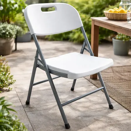 Silla Plegable Juntec Interior Exterior Acero Reforzada
