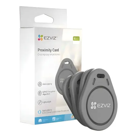 Tag Acceso X4 Ezviz Proximidad Rfid Cerraduras Porteros 13.8 Gris