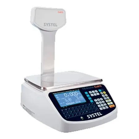 Balanza Comercial Systel Cuora Max St 30kg Mastil Solo Ticket Digital Usb Software Pc Reportes Blanco