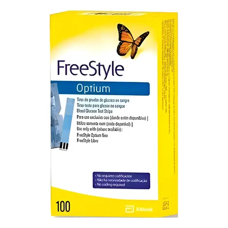 Tiras Freestyle Optium X 100 Vencimiento Largo