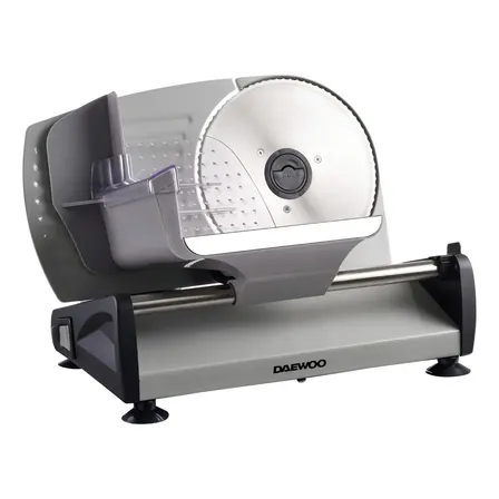 Cortadora De Fiambre Daewoo Corte Regulable De 1 A 15mm 150w Color Plateado Color secundario Gris