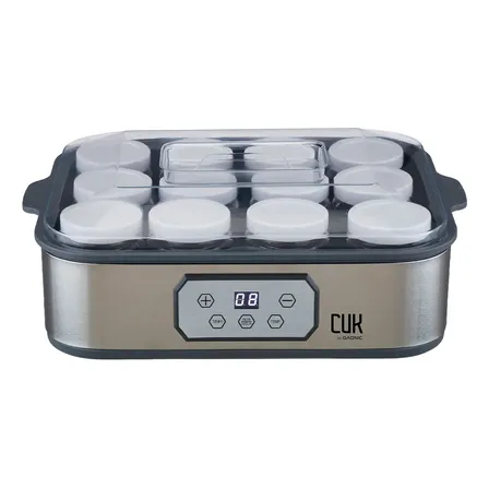 Yogurtera Cuk By Gadnic 2,16 Litros 12 Frascos 180 ml Control Digital Tiempo Programable