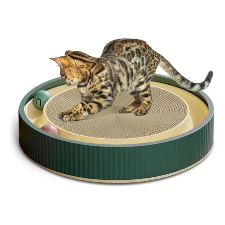 Cama Para Gatos Rascador Con Pelota Juego Campana Tablero Verde
