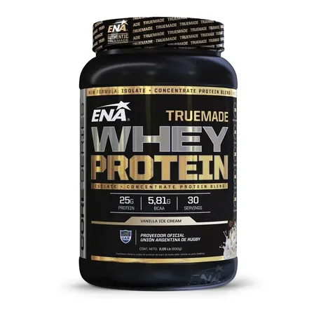 Proteína ENA Sport True Made en polvo sabor Helado de vainilla x 930g