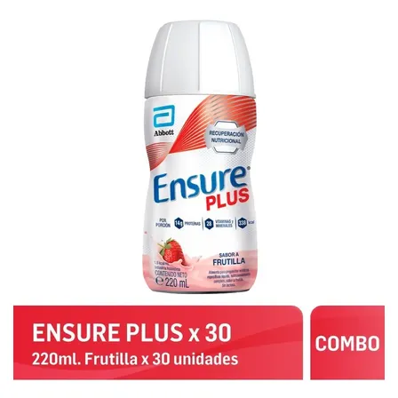 Combo Ensure Plus Liq Multivit Frutilla  Abbott 30un X 220ml