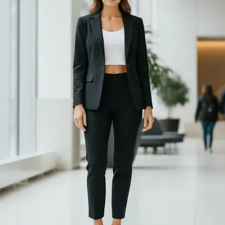 Conjunto Sastrero Blazer + Pantalon Talles Grandes Negro 54/56